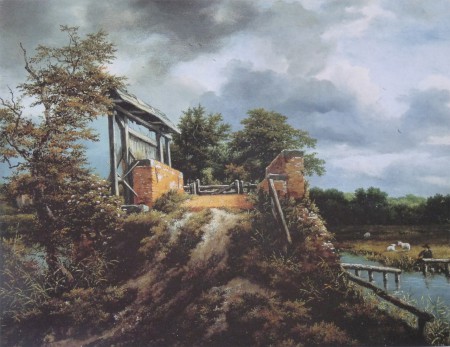 Brick bridge with a sluice (ca 1647 / Oil on panel / 39,5 x 56,2 cm / J. Paul Getty Museum, Los Angeles)